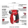 Milwaukee 2505-22-PO M12 FUEL 12V Lithium-Ion Brushless Cordless 4-in-1 Installation 3/8 in. Drill Driver Kit & 4-Tool Heads W/PACKOUT