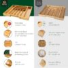 Luxury Bamboo Kitchen Drawer Organizer - Silverware Organizer - Utensil Holder and Cutlery Tray (9 Slot, Natural)