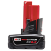 Milwaukee 2415-20-2426-20-48-11-2460 M12 12V Lithium-Ion Cordless 3/8 in. Right Angle Drill with M12 Oscillating Multi-Tool and 6.0 Ah XC Battery Pack