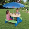 Little Tikes Easy Store Jr. Picnic Table with Umbrella - Blue/Green Little Tikes Easy Store Jr. Picnic Table with Umbrella - Blue/Green