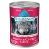 Blue Buffalo Blue Wilderness Salmon & Chicken Grill Wet Dog Food, 12.5 oz., Case of 12