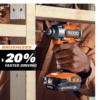 RIDGID R9208-AC840040 18V Brushless Cordless 2-Tool Combo Kit with Hammer Drill, Impact Driver, (3) Batteries, Charger, and Bag