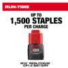 Milwaukee 2415-20-2447-20-48-11-2460 M12 12V Lithium-Ion Cordless 3/8 in. Right Angle Drill with M12 3/8 in. Crown Stapler and 6.0 Ah XC Battery Pack