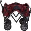 Macwagon Folding Wagon with Table - Red, 43.7"L x 20.2"W x 22.5"H