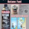 Chef Master 90340 | Pack of 4 Butane Fuel Cylinders| 8oz Butane Canisters for Portable Stove
