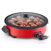 Dash Family Size Electric Skillet with 14 inch Nonstick Surface + Recipe Book, Red Dash Family Size Electric Skillet with 14 inch Nonstick Surface + Recipe Book, Red