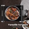 Cusimax Hot Plate Electric Burner, Single Burner Cast Iron hot plates, Portable Burner 1500W Steel Non-Slip Rubber Feet, Upgraded Version