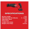 Milwaukee 2821-21 M18 FUEL 18V Lithium-Ion Brushless Cordless SAWZALL Reciprocating Saw Kit W/one 5.0 Ah Batteries, Charger and Case Milwaukee 2821-21 M18 FUEL 18V Lithium-Ion Brushless Cordless SAWZALL Reciprocating Saw Kit W/one 5.0 Ah Batteries, Charger and Case