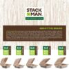 Stack Man 100% Compostable 12 oz. Paper Bowls [125-Pack] Heavy-Duty Quality Natural Disposable Bagasse