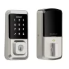 Kwikset Halo Wi-Fi Smart Lock Keyless Entry Electronic Touchscreen Deadbolt Featuring SmartKey Security, Satin Nickel