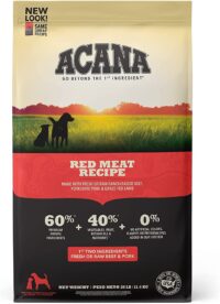 ACANA Grain-Free Red Meat Ranch-Raised Beef Yorkshire Pork Grass-Fed Lamb Dry Dog Food, 25 lbs.