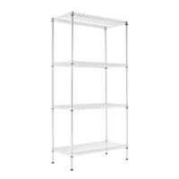 Alera ALESW503618SR 4-Shelf Wire Rack 36" x 18" x 72", Sliver