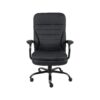 BOSS Office Products 31 in. Width Big and Tall Black Faux Leather Executive Chair with Swivel Seat