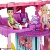 Barbie Chelsea Playhouse (~20-in) Transforming Dollhouse with Slide, Pool, Ball Pit, Pet Puppy & Kitten, Elevator, 15+ Accessories, Gift for 3 to 7 Year Olds