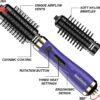 Beautimeter Hair Dryer Brush, 3-in-1 Round Hot Air Spin Brush Kit for Styling and Frizz Control, Negative Ionic Blow Hair Dryer Brush Volumizer, 2 Detachable Auto-Rotating Curling Brush