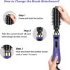 Beautimeter Hair Dryer Brush, 3-in-1 Round Hot Air Spin Brush Kit for Styling and Frizz Control, Negative Ionic Blow Hair Dryer Brush Volumizer, 2 Detachable Auto-Rotating Curling Brush