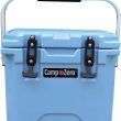 Camp-Zero 10L Premium Cooler | 10.6 Qt. Cooler with 2 Molded-in Cup Holders and Folding Aluminum Handle (Blue)