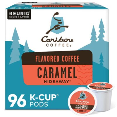 Caribou Coffee Caramel Hideaway Keurig Single-Serve K-Cup Pods, Flavored Coffee, 96 Count