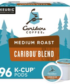 Caribou Coffee Caribou Blend, Single-Serve Keurig K-Cup Pods, Medium Roast Coffee, 24 Count (Pack of 4)