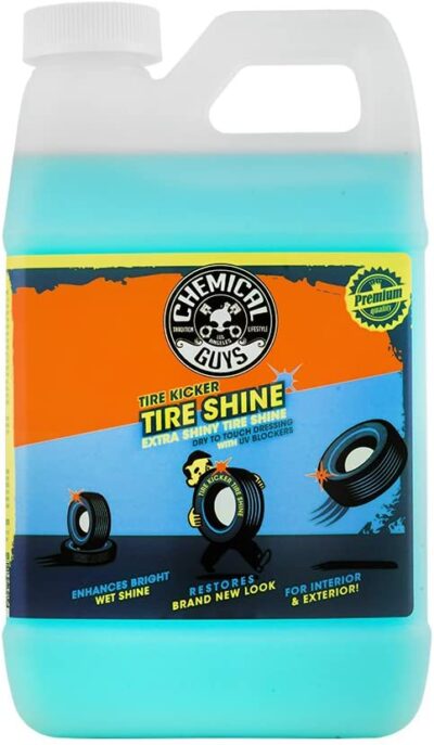 Chemical Guys TVD11364 Tire Kicker Sprayable Extra Glossy Tire Shine (Works on Rubber, Vinyl & Plastic) Safe for Cars, Trucks, Motorcycles, RVs & More, 64 fl oz (Half Gallon)