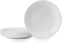 Corelle Frost White Lunch Plate Set for 6 | 8.5 Inch Eco-Friendly, Round Lunch or Dinner Plates are Dishwasher Safe