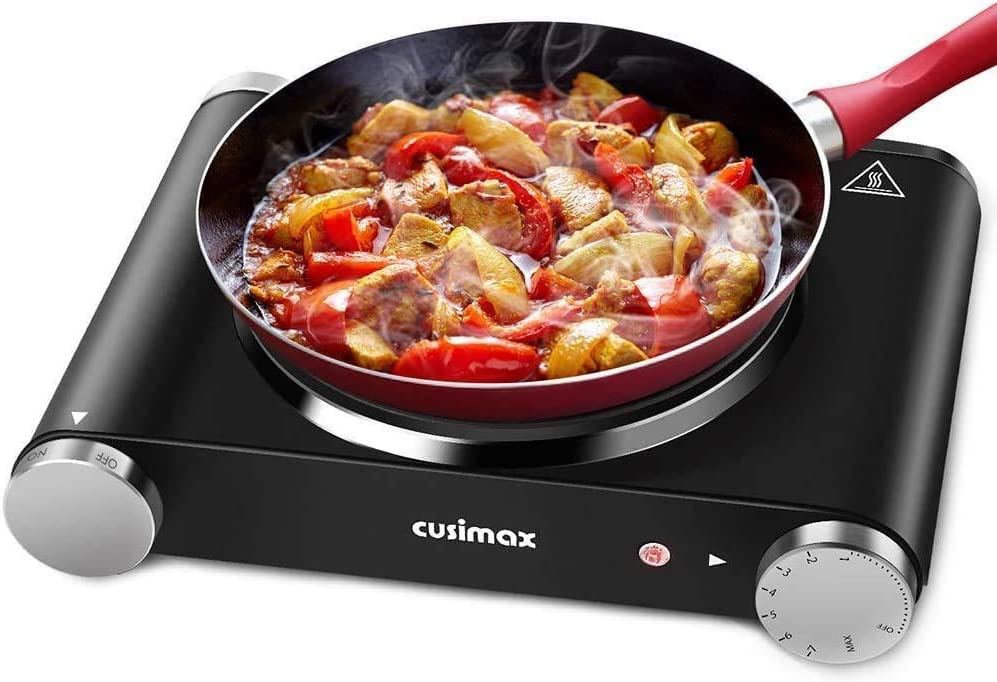 Cusimax Stainless Steel Electric Stove, Black