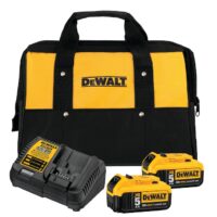 DEWALT DCB205-2CK 20V Max Battery Starter Kit with 2 Batteries, 5.0Ah
