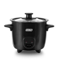 Dash Mini 2-Cup Rice Cooker with Keep Warm Function, Black