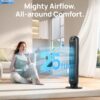 Dreo Nomad One S Alexa Fan, Quiet Tower Fan with Remote, 90° Oscillating Fan with Voice Control, 4 Modes, 4 Speeds