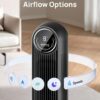 Dreo Nomad One S Alexa Fan, Quiet Tower Fan with Remote, 90° Oscillating Fan with Voice Control, 4 Modes, 4 Speeds