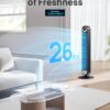 Dreo Tower Fan for Bedroom, Upgraded DC 9 Speeds Ultra-Quiet Floor Fan, 90° Oscillating Fans