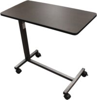 Drive Medical 13067 Non Tilt Top Overbed Table, Silver Vein