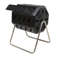 FCMP Outdoor IM4000 Tumbling Composter with Two Chambers for Efficient Batch Composting
