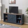 FESTIVO 70 in. Navy TV Stand for TVs Upto 78 in.