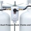 Flame King (KT12ACR6a) 2-Stage Auto Changeover LP Propane Gas Regulator With Two 12 Inch Pigtails For RVs, Vans, Trailers