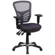 Flash Furniture Mid-Back Dark Gray Mesh Swivel Task Chair with Triple Paddle Control