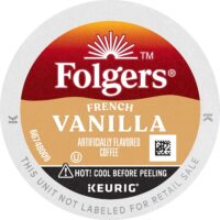 Folgers Vanilla Biscotti Flavored Coffee, 72 Keurig K-Cup Pods, 12 Count (Pack of 6)
