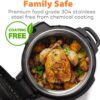 Goldlion Stainless Steel Inner Pot Compatible with Ninja Foodi 6.5 Quart Accessories Replacement Insert Liner
