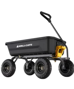 Gorilla Carts 4-cu ft Poly Yard Cart