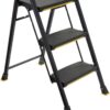 Gorilla Ladders 3-Step Pro-Grade Steel Project Ladder, 300 lbs. Load Capacity Type IA Duty Rating