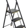 Gorilla Ladders 3-Step Pro-Grade Steel Project Ladder, 300 lbs. Load Capacity Type IA Duty Rating