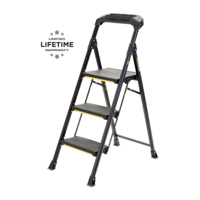 Gorilla Ladders 3-Step Pro-Grade Steel Step Stool, 300 lbs. Load Capacity Type IA Duty Rating