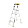 Gorilla Ladders 5.5 ft. Aluminum Dual Platform Heavy-Duty Ladder with Project Bucket(10 ft. Reach), 300 lb. Capacity Type IA Duty Rating