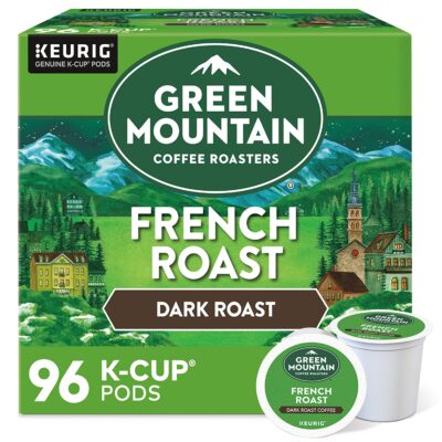 Green Mountain Coffee Roasters French Roast, Single-Serve Keurig K-Cup Pods, Dark Roast Coffee Pods, 96 Count