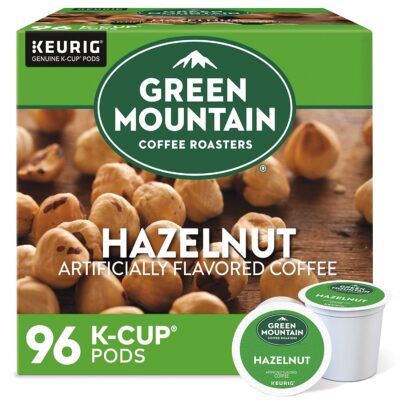 Green Mountain Coffee Roasters Hazelnut, Single-Serve Keurig K-Cup Pods, Flavored Light Roast Coffee, 96 Count