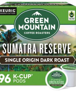Green Mountain Coffee Roasters Sumatra Reserve, Single-Serve Keurig K-Cup Pods, Dark Roast Coffee, 96 Count