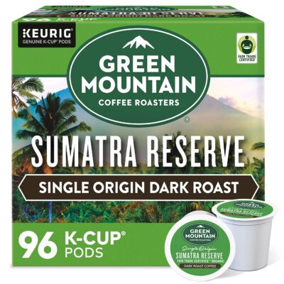 Green Mountain Coffee Roasters Sumatra Reserve, Single-Serve Keurig K-Cup Pods, Dark Roast Coffee, 96 Count