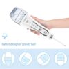 H2ofloss Water Flosser Portable Dental Oral Irrigator with 5 Modes, 6 Replaceable Jet Tips, Rechargeable Waterproof Teeth Cleaner for Home and Travel -300ml Detachable Reservoir (HF-6)
