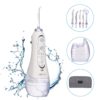 H2ofloss Water Flosser Portable Dental Oral Irrigator with 5 Modes, 6 Replaceable Jet Tips, Rechargeable Waterproof Teeth Cleaner for Home and Travel -300ml Detachable Reservoir (HF-6)