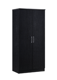 HODEDAH 2-Door Black Armoire with Shelves